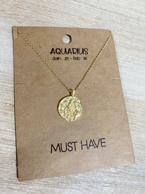 Zodiac Coin Necklace