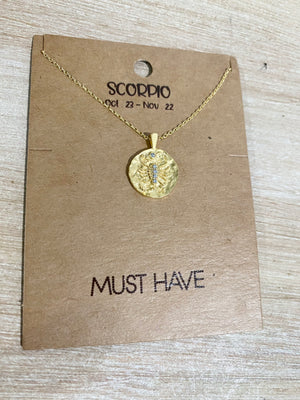 Zodiac Coin Necklace