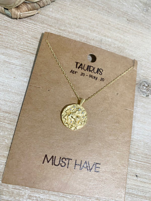 Zodiac Coin Necklace