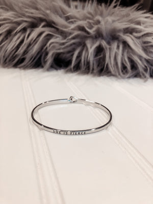 "SHE IS FIERCE" Bracelet